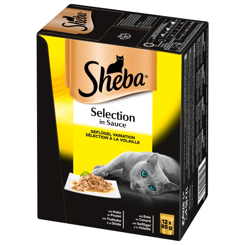 Sheba Portionsbeutel Multipack Selection in Sauce Geflügel Variation 12x85g